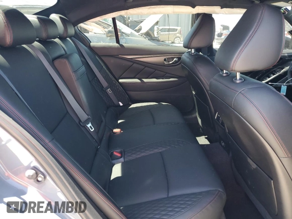 2024 Infiniti Q50 Red Sport 400 with VIN JN1FV7DP7RM660055, listed as a Copart auction lot 49555715 with 8,431 mi miles and Non repairable. Bid and sale history available at DreamBid. Image 11.