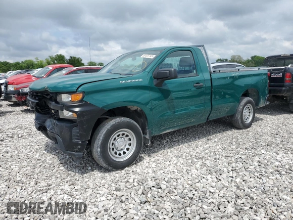 2020 Chevrolet Silverado 1500 Work Truck with VIN 3GCNWAEH5LG318446, listed as a Copart auction lot 50405145 with 31,438 mi miles and Salvage Title. Bid and sale history available at DreamBid. Image 1.