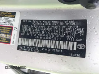 2010 Toyota Camry with VIN 4T4BF3EK6AR025015, listed as a IAAI auction lot 41702117 with 130,515 mi miles and . Bid and sale history available at DreamBid. Image 9.