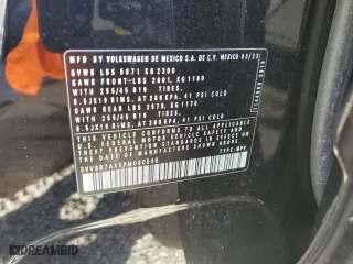 2023 Volkswagen Tiguan SE R-Line Black with VIN 3VV8B7AXXPM080546, listed as a Copart auction lot 79580904 with 10,844 mi miles and Salvage Title. Bid and sale history available at carsss.com. Image 13.