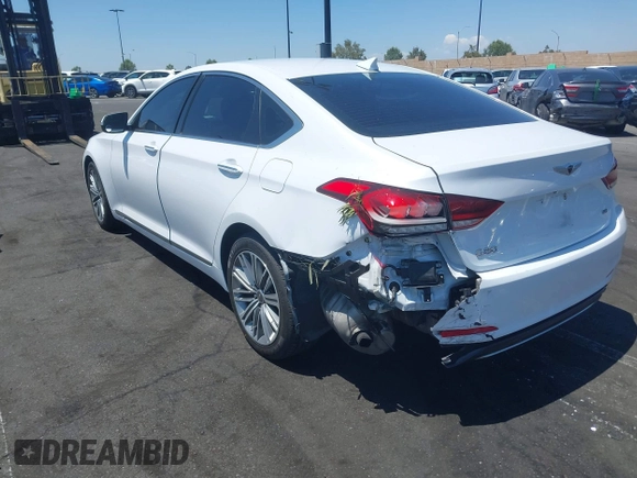2018 Genesis G80 3.8L with VIN KMHGN4JE2JU238858, listed as a IAAI auction lot 42151733 with 49,512 mi miles and . Bid and sale history available at DreamBid. Image 3.
