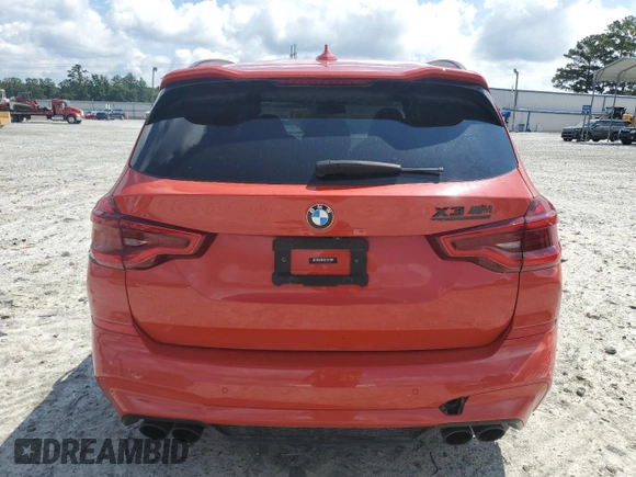 2021 BMW X3 M with VIN 5YMTS0C07M9G81496, listed as a Copart auction lot 63550525 with 53,112 mi miles and Salvage title. Bid and sale history available at DreamBid. Image 6.