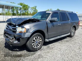 2015 Ford Expedition Max XLT with VIN 1FMJK1HT1FEF38359, listed as a Copart auction lot 53110615 with 185,404 mi miles and Salvage title. Bid and sale history available at DreamBid. Image 1.