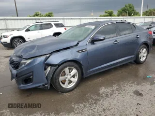 2015 Kia Optima LX with VIN 5XXGM4A76FG367532, listed as a Copart auction lot 58993035 with 100,928 mi miles and Salvage title. Bid and sale history available at DreamBid. Image 1.