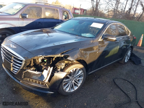 2017 Genesis G80 3.8L with VIN KMHGN4JE3HU204955, listed as a IAAI auction lot 41501931 with 83,519 mi miles. Bid and sale history available at carsss.com. Image 17.