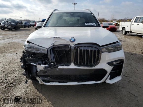 2022 BMW X7 xDrive40i with VIN 5UXCW2C03N9J24350, listed as a Copart auction lot 46865515 with 28,499 mi miles and Salvage Title. Bid and sale history available at carsss.com. Image 5.