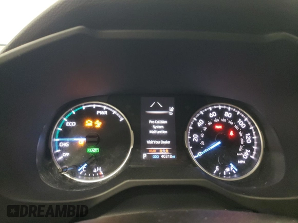 2021 Toyota RAV4 Hybrid LE with VIN 4T3LWRFV0MU034668, listed as a Copart auction lot 48392805 with 40,318 mi miles and Salvage Title. Bid and sale history available at carsss.com. Image 9.