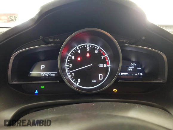 2017 Mazda 3 Grand Touring with VIN 3MZBN1M34HM143009, listed as a Copart auction lot 46926945 with 75,424 mi miles and Salvage Title. Bid and sale history available at carsss.com. Image 9.