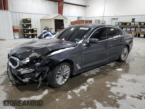 2021 BMW 5 Series 530i xDrive with VIN WBA13BJ0XMCG02446, listed as a Copart auction lot 44348085 with Not Provided miles and Salvage Title. Bid and sale history available at carsss.com. Image 1.