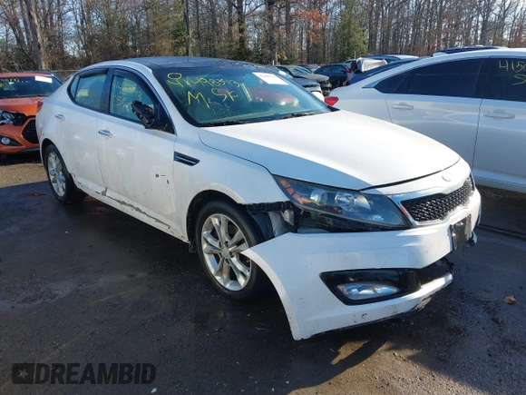 2013 Kia Optima EX with VIN 5XXGN4A70DG228426, listed as a IAAI auction lot 41498343 with 146,592 mi miles. Bid and sale history available at carsss.com. Image 1.