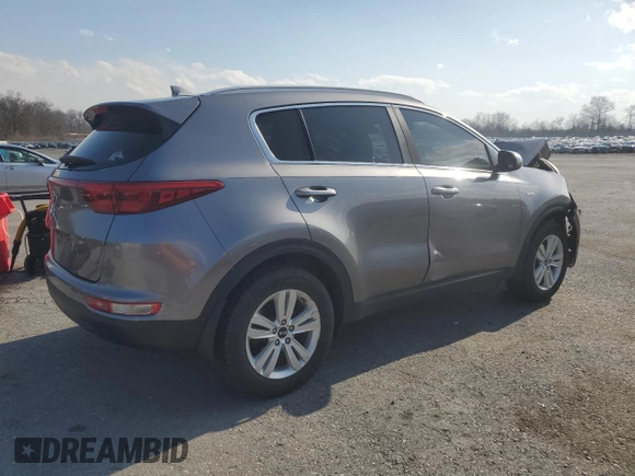 2018 Kia Sportage LX with VIN KNDPMCAC1J7393125, listed as a Copart auction lot 50515275 with 124,947 mi miles and Salvage Title. Bid and sale history available at carsss.com. Image 3.