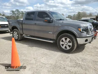 2012 Ford F-150 XL with VIN 1FTFW1ET5CFA94735, listed as a Copart auction lot 48000145 with 333,592 mi miles and Salvage Title. Bid and sale history available at carsss.com. Image 4.