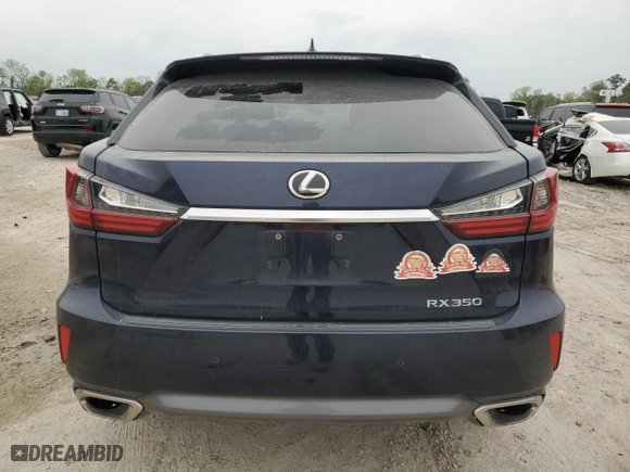 2016 Lexus RX 350 F Sport with VIN 2T2BZMCA1GC006105, listed as a Copart auction lot 50549395 with 0 mi miles and Salvage Title. Bid and sale history available at carsss.com. Image 6.