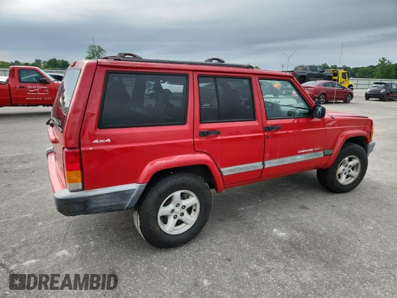 2001 Jeep Cherokee Sport with VIN 1J4FF48S31L515607, listed as a Copart auction lot 58614175 with 178,138 mi miles and Non repairable. Bid and sale history available at DreamBid. Image 3.