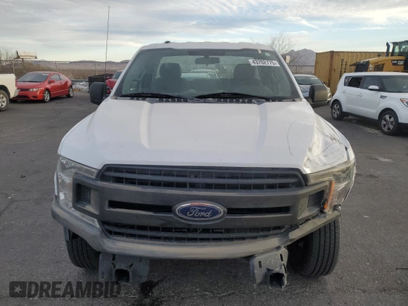2018 Ford F-150 XL with VIN 1FTMF1CB8JKD06260, listed as a Copart auction lot 43702775 with 97,910 mi miles and Salvage Title. Bid and sale history available at carsss.com. Image 5.
