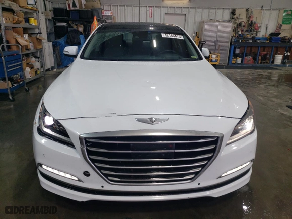 2015 Hyundai Genesis 5.0L with VIN KMHGN4JF9FU016933, listed as a Copart auction lot 42166475 with 163,601 mi miles and Salvage Title. Bid and sale history available at carsss.com. Image 5.