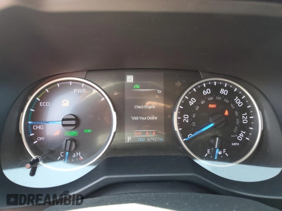 2019 Toyota RAV4 Hybrid XLE with VIN 2T3RWRFV4KW041887, listed as a Copart auction lot 50651875 with 67,927 mi miles and Salvage Title. Bid and sale history available at carsss.com. Image 9.
