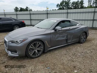 2021 Infiniti Q60 Luxe with VIN JN1EV7KK3MM410954, listed as a Copart auction lot 65148644 with 43,490 mi miles and Salvage Title. Bid and sale history available at carsss.com. Image 1.