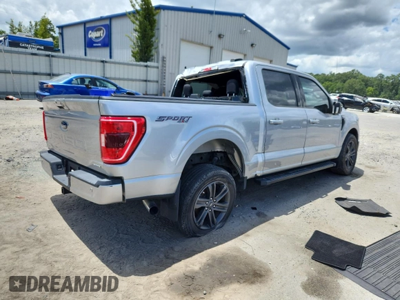 2021 Ford F-150 XL with VIN 1FTFW1E84MKD35382, listed as a Copart auction lot 63413675 with Not provided miles and Salvage title. Bid and sale history available at DreamBid. Image 3.