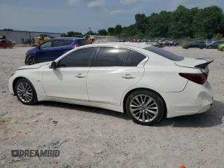 2018 Infiniti Q50 Luxe with VIN JN1EV7AP4JM352281, listed as a Copart auction lot 62262735 with 148,158 mi miles and Salvage title. Bid and sale history available at DreamBid. Image 2.
