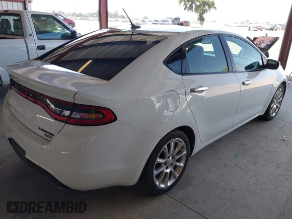 2013 Dodge Dart Limited with VIN 1C3CDFCH6DD135010, listed as a IAAI auction lot 42215571 with 187,182 mi miles. Bid and sale history available at carsss.com. Image 4.