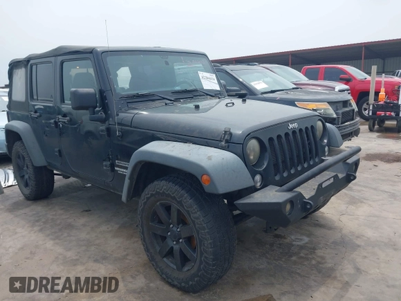 2014 Jeep Wrangler Unlimited Sport with VIN 1C4BJWDG0EL290441, listed as a IAAI auction lot 42204434 with 138,367 mi miles and . Bid and sale history available at DreamBid. Image 1.
