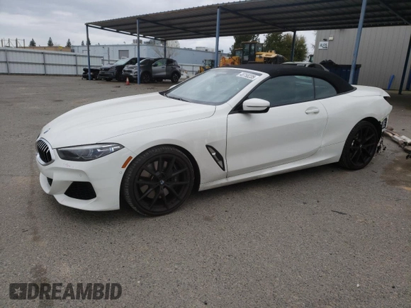 2022 BMW 8 Series 840i z VIN WBADZ2C04NCK03233, wystawiony jako Copart lot #48758235 z przebiegiem 18 113 mil mil oraz Szkoda całkowita • Salvage title. Historia ofert i sprzedaży dostępna na DreamBid. Obrazek 1.