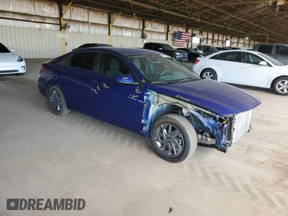 2024 Hyundai Elantra SEL with VIN KMHLM4DG7RU675314, listed as a Copart auction lot 54870315 with 11,007 mi miles and Salvage title. Bid and sale history available at DreamBid. Image 4.