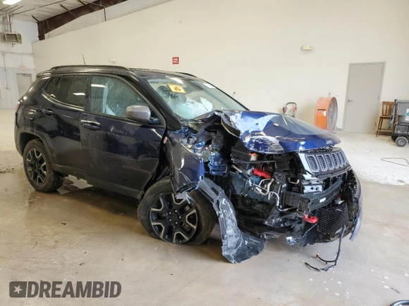 2019 Jeep Compass Trailhawk with VIN 3C4NJDDB9KT627579, listed as a Copart auction lot 53621395 with 66,535 mi miles and Clean Title. Bid and sale history available at DreamBid. Image 4.