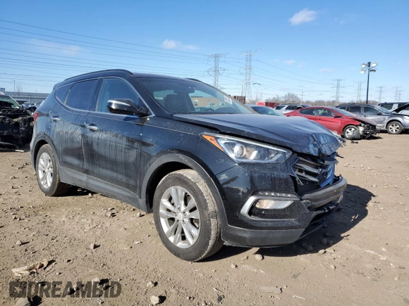 2017 Hyundai Santa Fe Sport 2.0T with VIN 5XYZU4LA6HG475228, listed as a Copart auction lot 89208255 with 121,664 mi miles and Salvage Title. Bid and sale history available at carsss.com. Image 4.