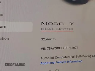2023 Tesla Model Y Performance z VIN 7SAYGDEFXPF767971, wystawiony jako IAAI lot #42198881 z przebiegiem 32 442 mil mil oraz . Historia ofert i sprzedaży dostępna na DreamBid. Obrazek 15.