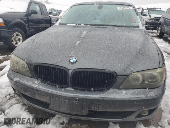 2007 BMW 7 Series 750i z VIN WBAHL83587DT08789, wystawiony jako Copart lot #79364414 z przebiegiem 172 496 mil mil oraz Szkoda całkowita • Salvage title. Historia ofert i sprzedaży dostępna na DreamBid. Obrazek 5.