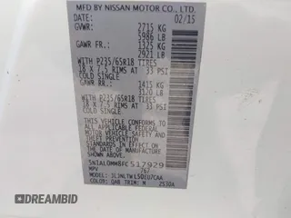 2015 Infiniti QX60 z VIN 5N1AL0MM8FC517929, wystawiony jako IAAI lot #42118295 z przebiegiem 104 188 mil mil oraz . Historia ofert i sprzedaży dostępna na DreamBid. Obrazek 9.
