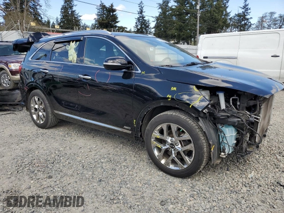 2019 Kia Sorento SX V6 with VIN 5XYPKDA51KG522319, listed as a Copart auction lot 53729355 with 61,364 mi miles and Salvage Title. Bid and sale history available at carsss.com. Image 4.