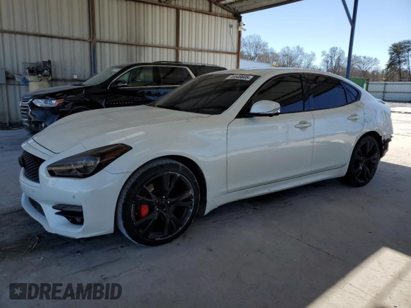 2017 Infiniti Q70 3.7 with VIN JN1BY1AP4HM741603, listed as a Copart auction lot 46548605 with 142,201 mi miles and Salvage Title. Bid and sale history available at DreamBid. Image 1.