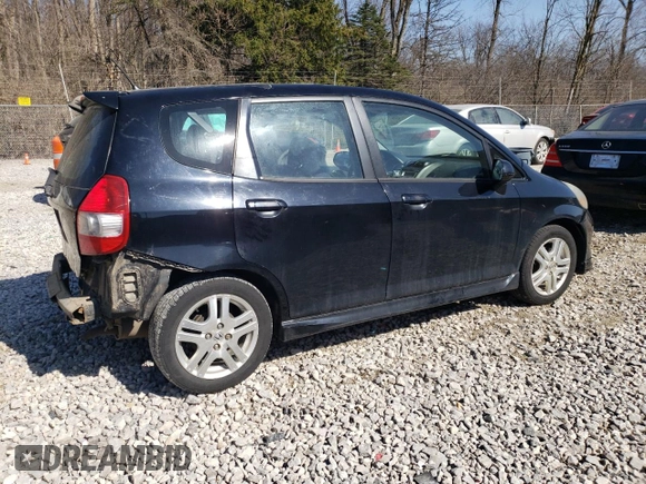 2007 Honda Fit Sport with VIN JHMGD38607S050486, listed as a Copart auction lot 49083375 with 198,601 mi miles and Salvage Title. Bid and sale history available at carsss.com. Image 3.