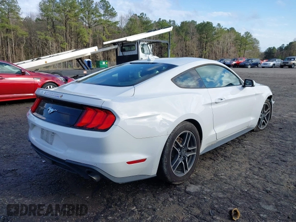 2021 Ford Mustang EcoBoost with VIN 1FA6P8TH6M5105467, listed as a IAAI auction lot 41732934 with 69,287 mi miles. Bid and sale history available at carsss.com. Image 4.