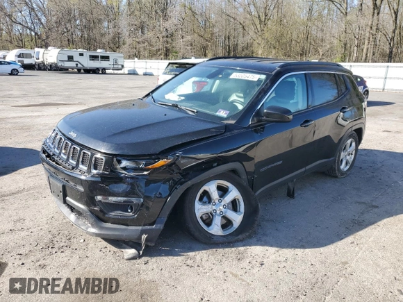 2019 Jeep Compass Altitude with VIN 3C4NJCBB9KT614537, listed as a Copart auction lot 53505475 with 120,623 mi miles and Salvage title. Bid and sale history available at DreamBid. Image 1.