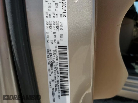 2014 Dodge Grand Caravan SE 30th Anniversary with VIN 2C4RDGBGXER239406, listed as a Copart auction lot 53974845 with 162,823 mi miles and Salvage Title. Bid and sale history available at DreamBid. Image 13.