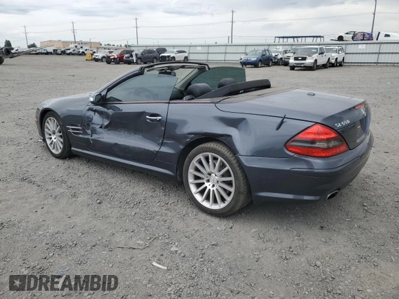 2008 Mercedes-Benz SL 550 with VIN WDBSK71FX8F141468, listed as a Copart auction lot 61036285 with 109,698 mi miles and Salvage title. Bid and sale history available at DreamBid. Image 2.