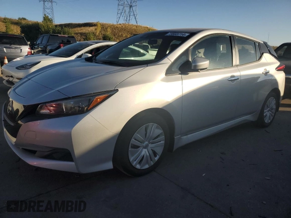 2025 Nissan LEAF S with VIN 1N4AZ1BV0SC560195, listed as a Copart auction lot 73803714 with 1,728 mi miles and Salvage Title. Bid and sale history available at carsss.com. Image 1.