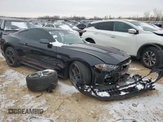2021 Ford Mustang Mach 1 with VIN 1FA6P8R0XM5555625, listed as a Copart auction lot 38425784 with 0 mi miles and Salvage Title. Bid and sale history available at carsss.com. Image 4.