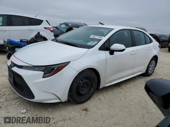2021 Toyota Corolla L with VIN 5YFDPMAE8MP199521, listed as a Copart auction lot 45227185 with 53,977 mi miles and Salvage Title. Bid and sale history available at DreamBid. Image 1.