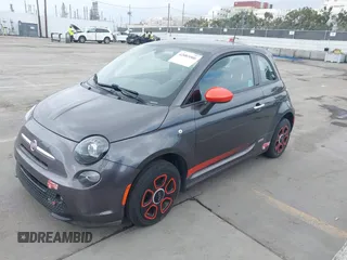 2017 FIAT 500e with VIN 3C3CFFGE1HT654296, listed as a IAAI auction lot 42085006 with 35,204 mi miles. Bid and sale history available at carsss.com. Image 2.