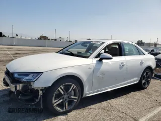 2018 Audi A4 Premium Plus with VIN WAUENAF45JA169687, listed as a Copart auction lot 59163625 with 43,645 mi miles and Salvage title. Bid and sale history available at DreamBid. Image 1.