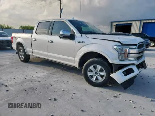 2018 Ford F-150 XL with VIN 1FTFW1EG0JFC00413, listed as a Copart auction lot 63479205 with 204,400 mi miles and Salvage title. Bid and sale history available at DreamBid. Image 4.