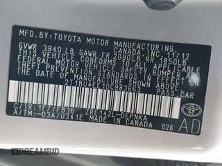 2013 Toyota Corolla L with VIN 2T1BU4EE1DC983663, listed as a IAAI auction lot 41541044 with 131,957 mi miles. Bid and sale history available at carsss.com. Image 9.