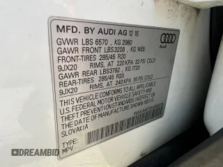 2017 Audi Q7 Premium Plus with VIN WA1LAAF72HD005719, listed as a Copart auction lot 52650635 with 154,276 mi miles and Clean Title. Bid and sale history available at carsss.com. Image 10.