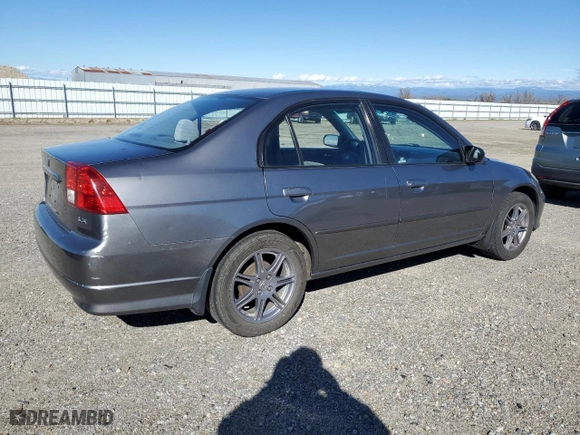 2005 Honda Civic Sdn LX SSRS with VIN 2HGES16695H561075, listed as a Copart auction lot 47610555 with 219,495 mi miles and Salvage Title. Bid and sale history available at carsss.com. Image 3.