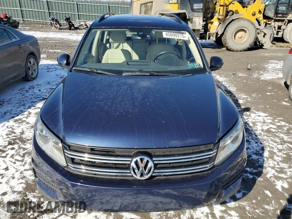 2016 Volkswagen Tiguan S with VIN WVGBV7AX9GW574405, listed as a Copart auction lot 45090275 with 74,974 mi miles and Salvage Title. Bid and sale history available at DreamBid. Image 5.